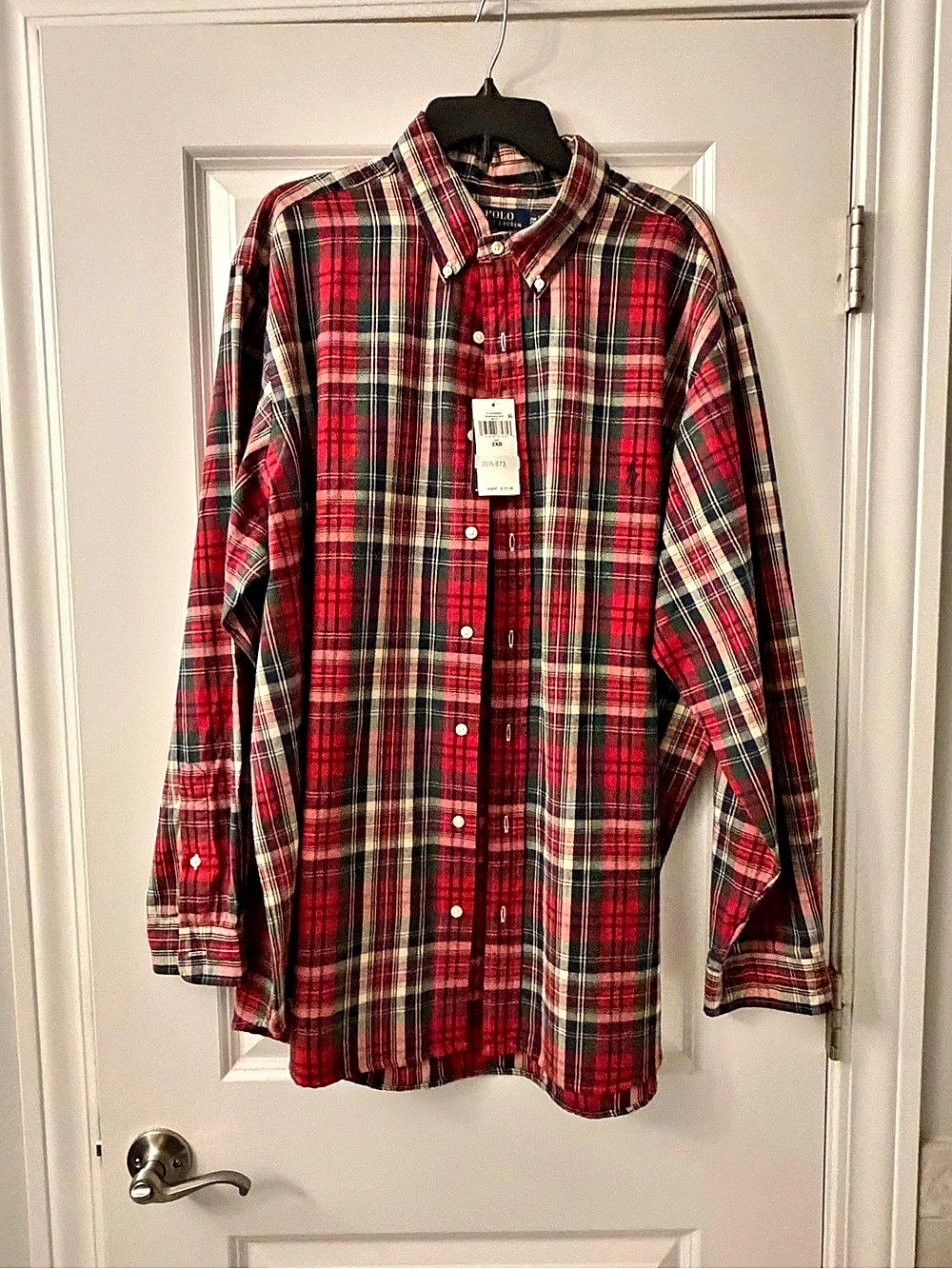 Polo Ralph Lauren Classic Fit Plaid Button Down Shirt Size 2X NWT